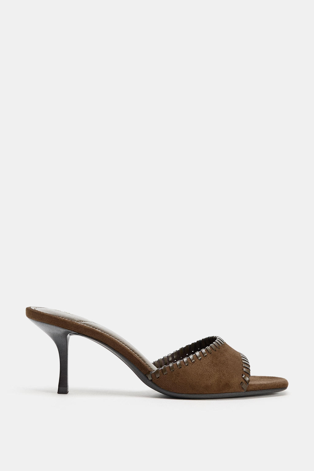 TOPSTITCHED HEEL MULES - Zara фото 16