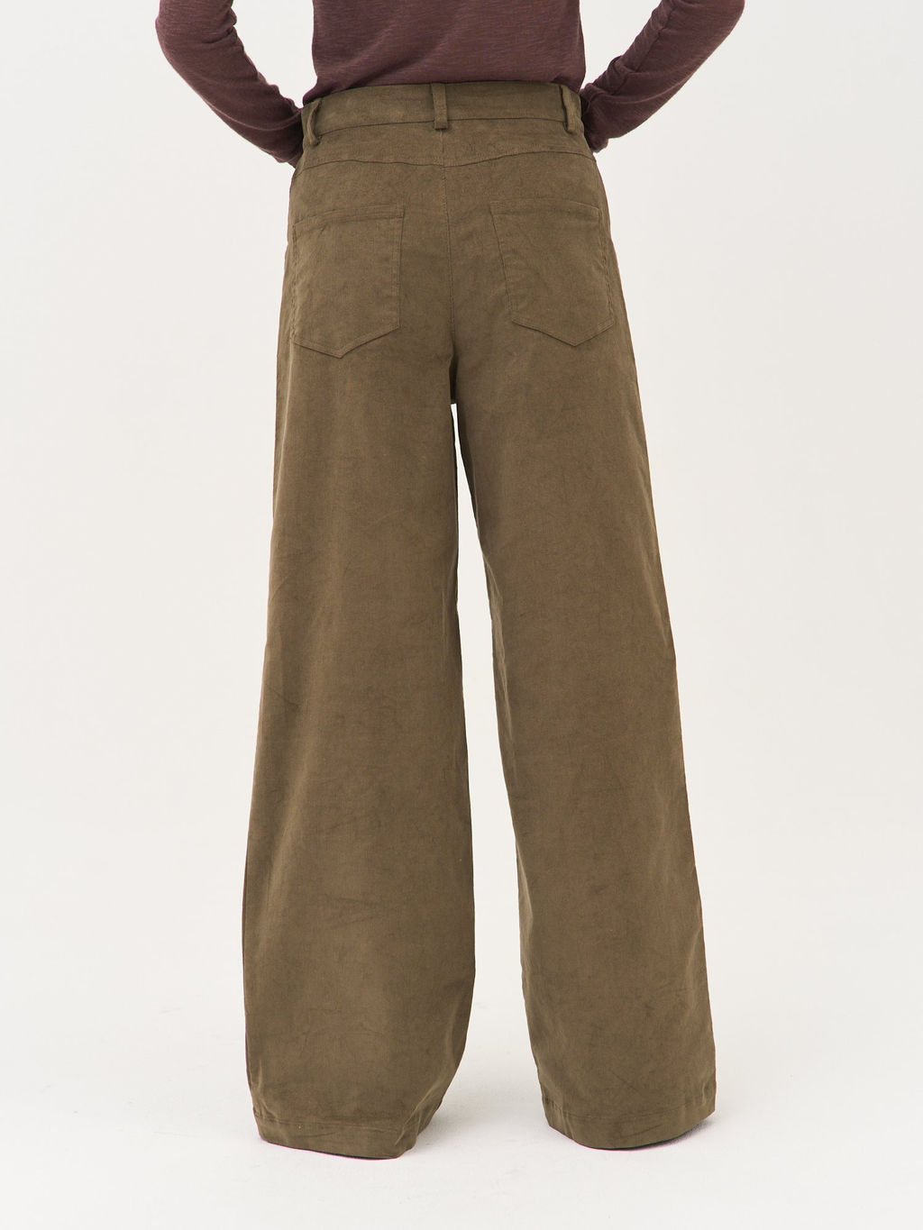 Брюки вельветовые "Хаки" женские