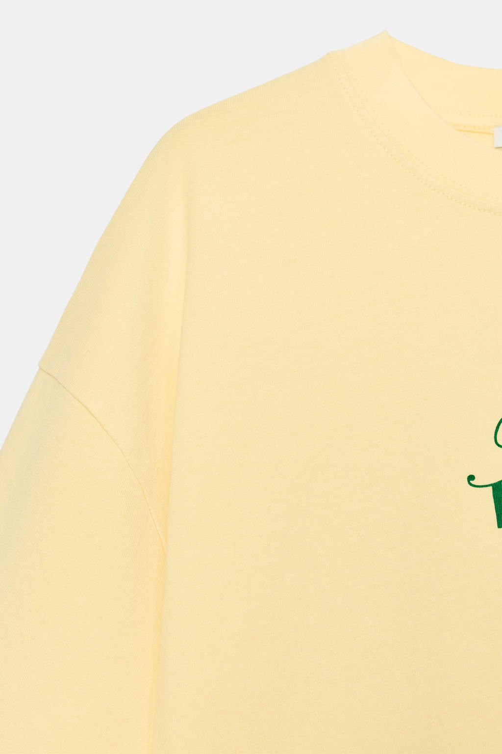 CAMISETA EFECTO LAVADO TEXTO / Amarillo