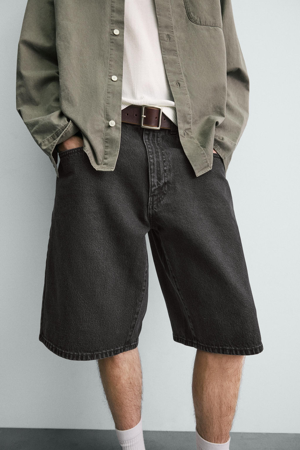 BERMUDA DENIM BAGGY FIT / Carb?n - Zara фото 5