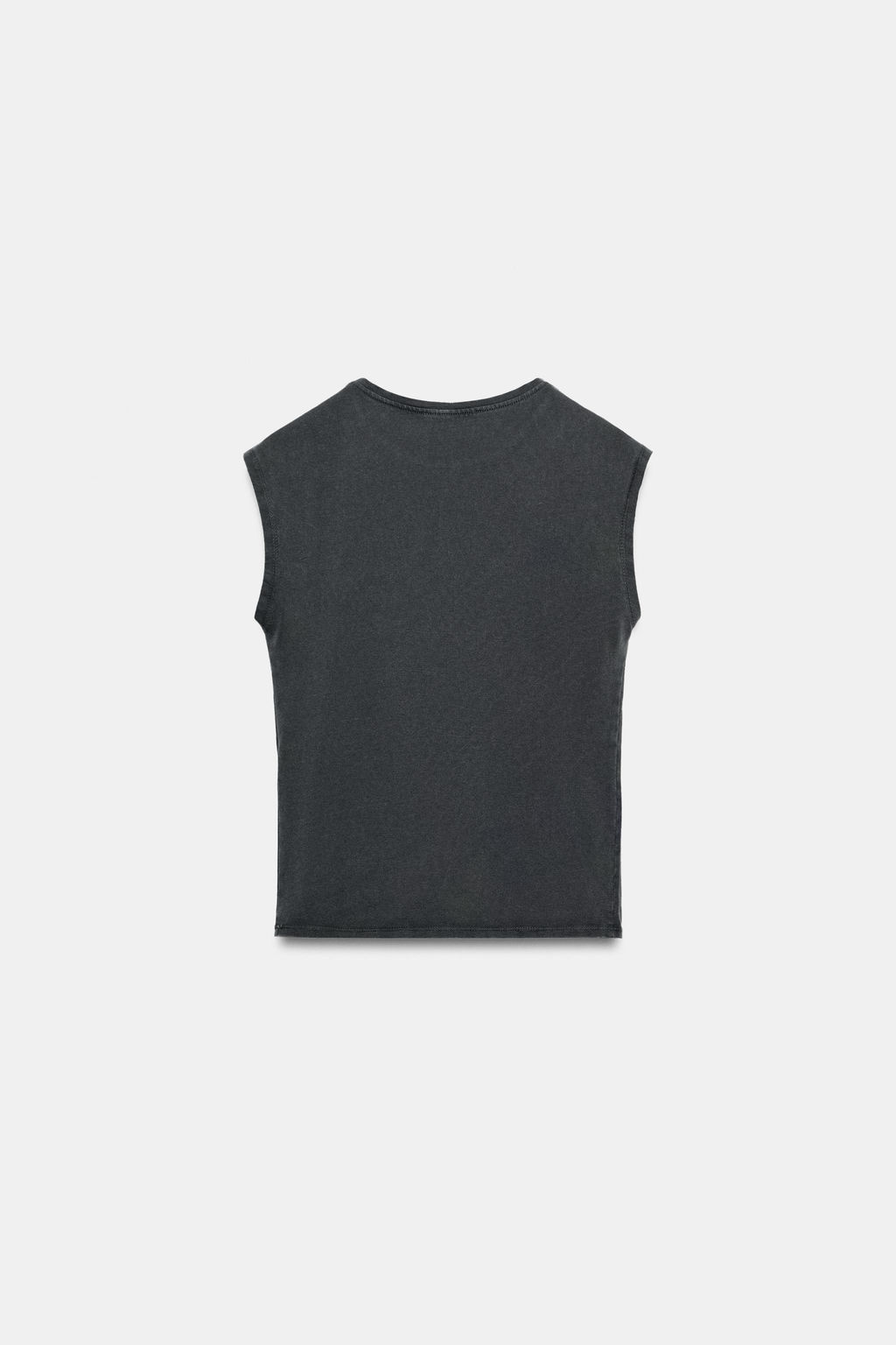 CAMISETA JOYAS EFECTO LAVADO / Gris antracita - Zara фото 7