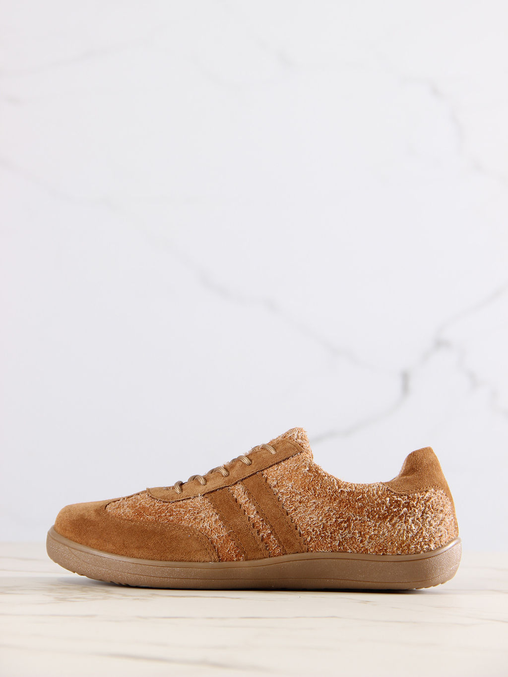 Кеды босоногие женские демисезонные 184.natabr.Джангл кемл+светло коричневая замша - Edart фото 5