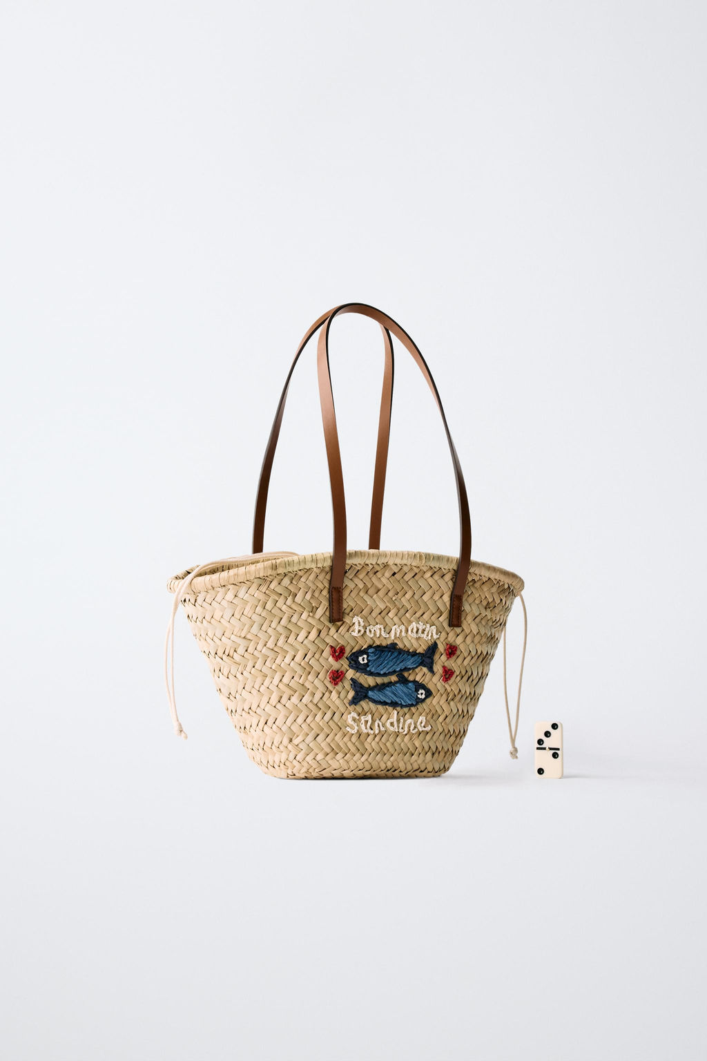SHOPPER RAFIA PECES / Blanco Crudo - Zara фото 6