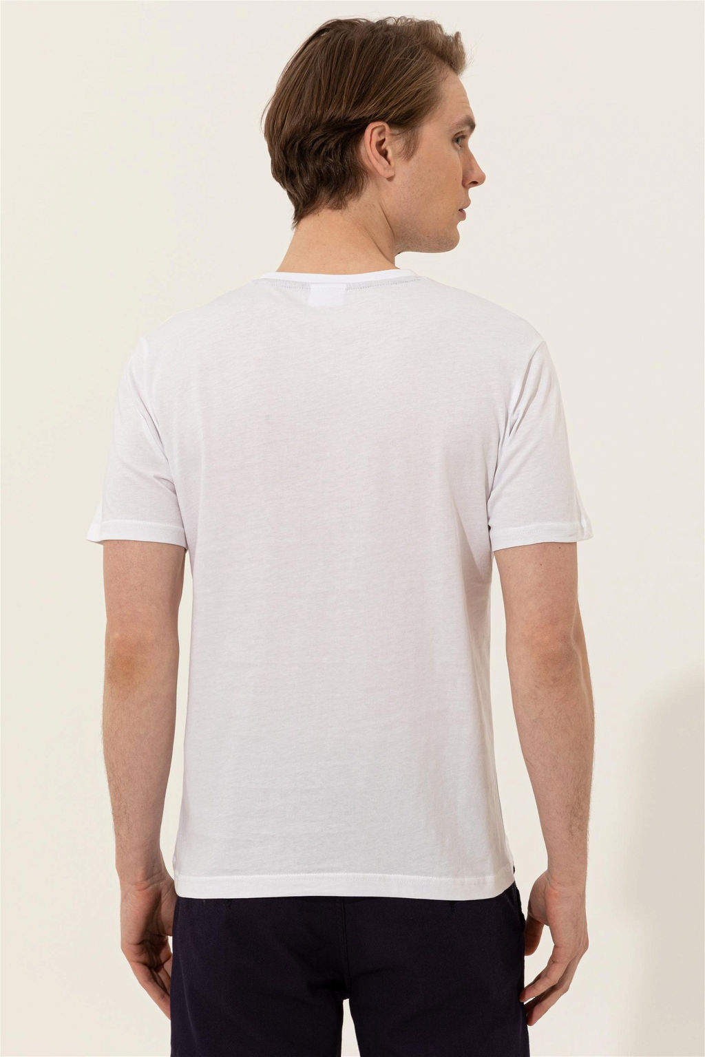 Мужская белая футболка с круглым вырезом Неожиданная скидка в корзине - U.s. polo assn фото 5