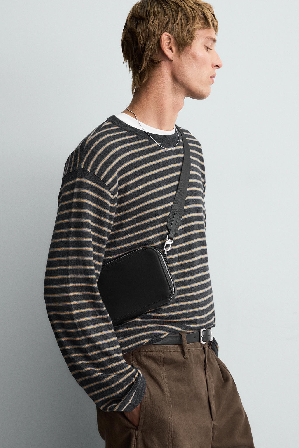 LEATHER CROSSBODY BAG - Zara фото 5