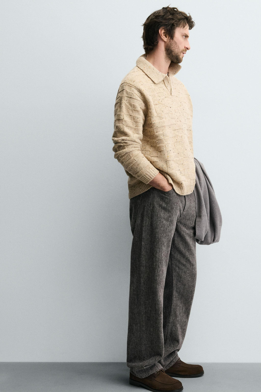 BRUSHED STRAIGHT-LEG JEANS - Zara фото 5