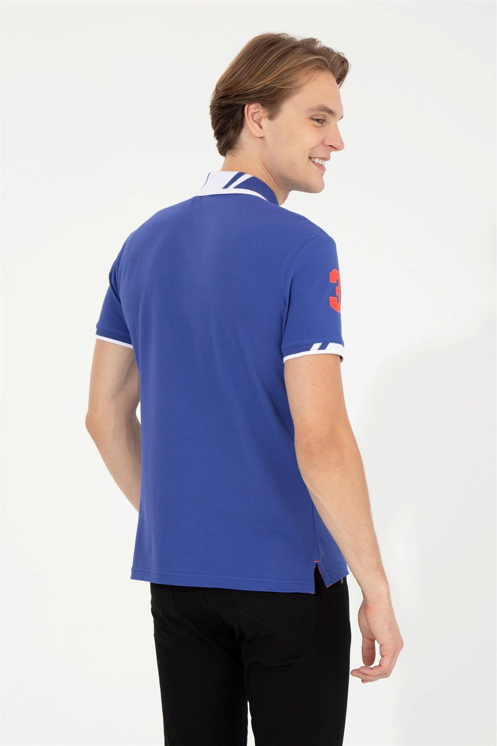 Мужская синяя базовая футболка - U.s. polo assn фото 5