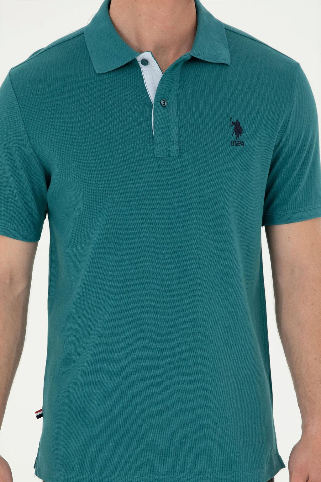 U. S. Polo Assn / Мужская темно-зеленая базовая футболка - U.s. polo assn фото 6