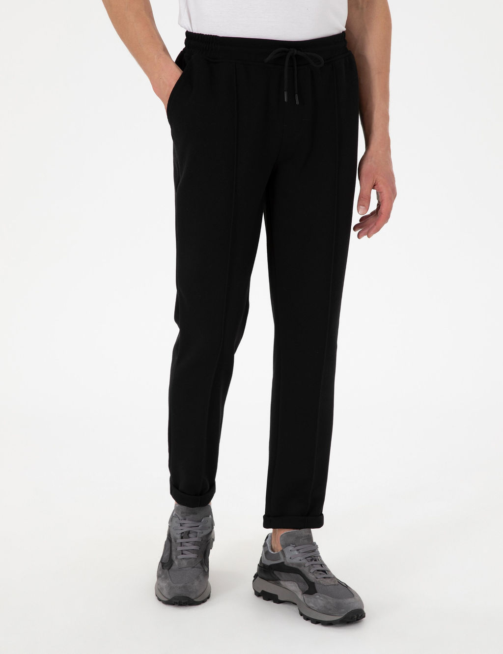 Siyah Slim Fit Nerv_rl_ Duble Pa_a E_ofman Alt_