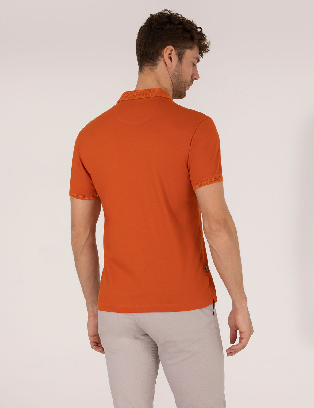 Kahverengi Regular Fit Polo Yaka Merserize Ti__rt