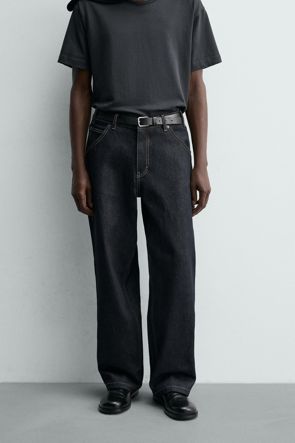 BAGGY FIT CARPENTER JEANS WITH TOPSTITCHING - Zara фото 9