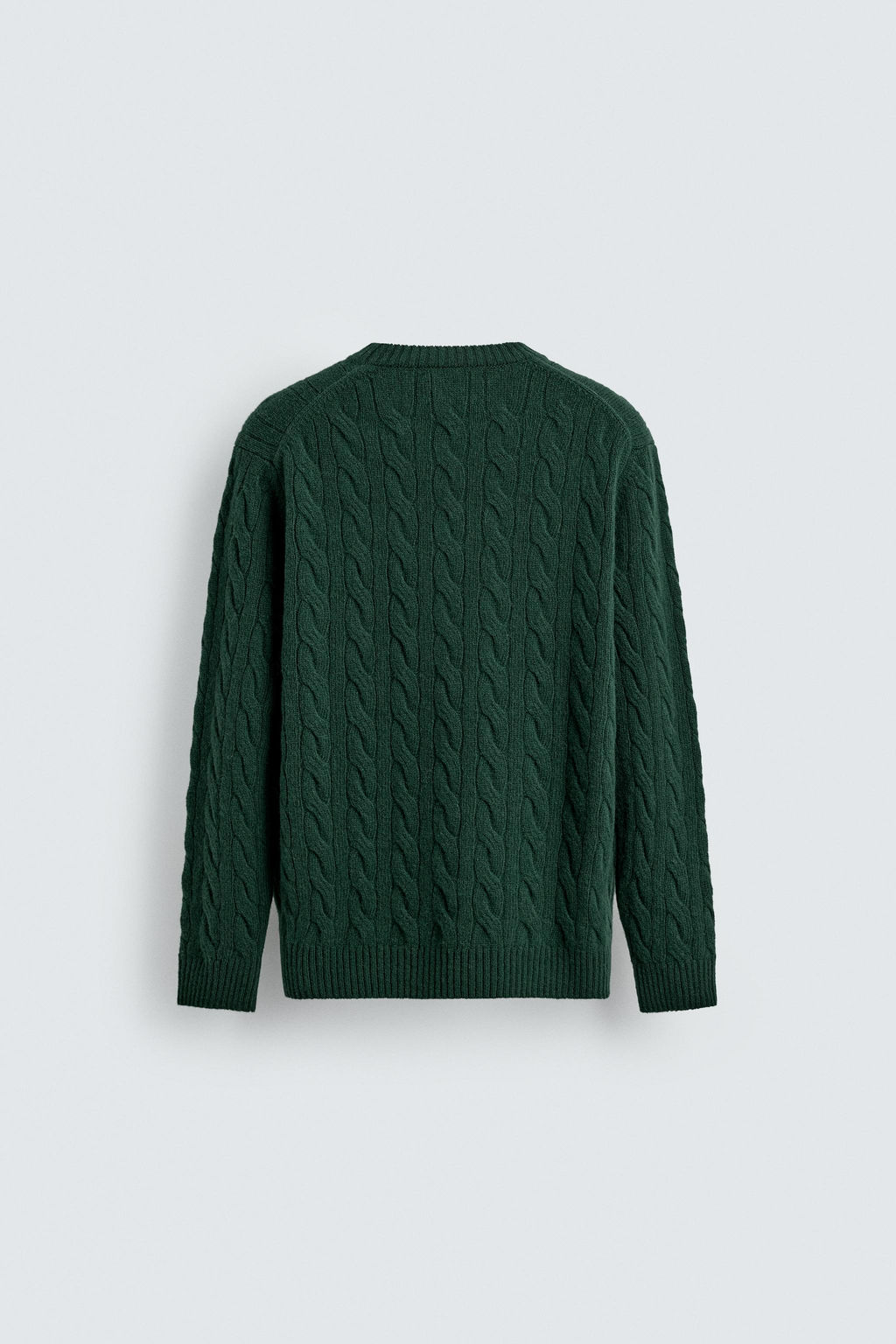100% WOOL CABLE-KNIT JUMPER