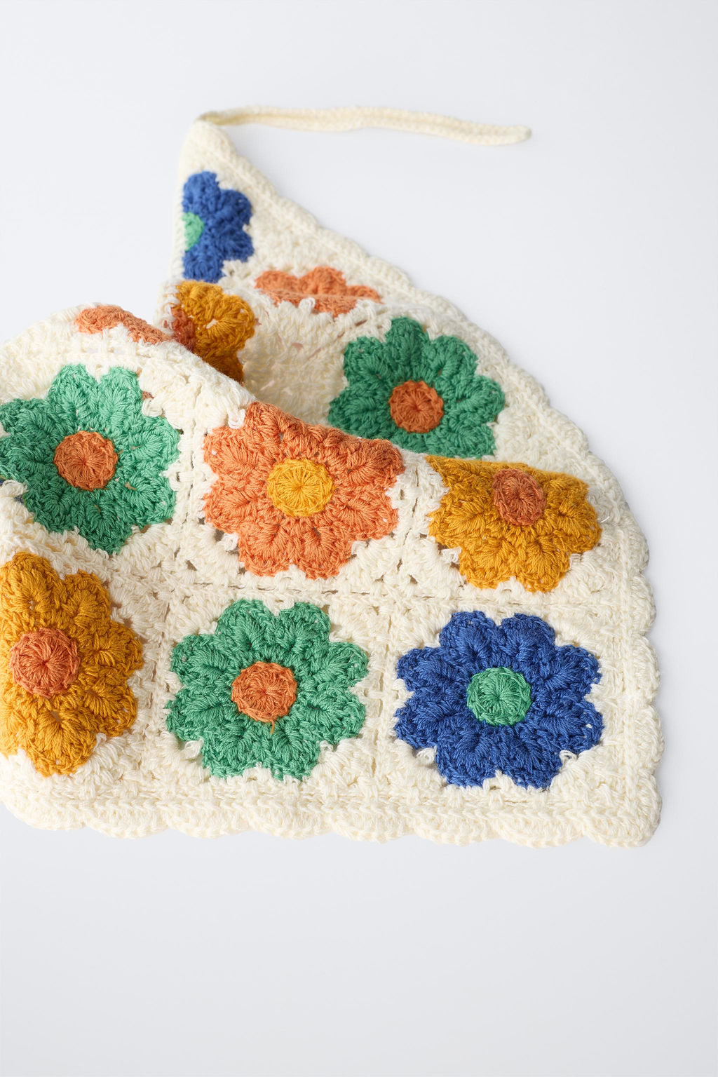 BANDANA PUNTO CROCHET FLORES / Crudo - Zara фото 3