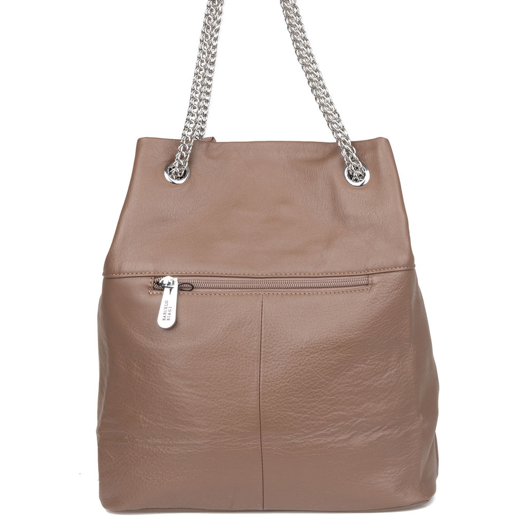 Y9810 d.apricot, женская кожаная сумка "Chain strap" Barcelo Biagi