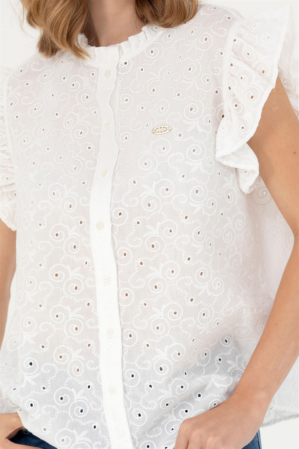 U. S. Polo Assn Женская белая рубашка с коротким рукавом - U.s. polo assn фото 6