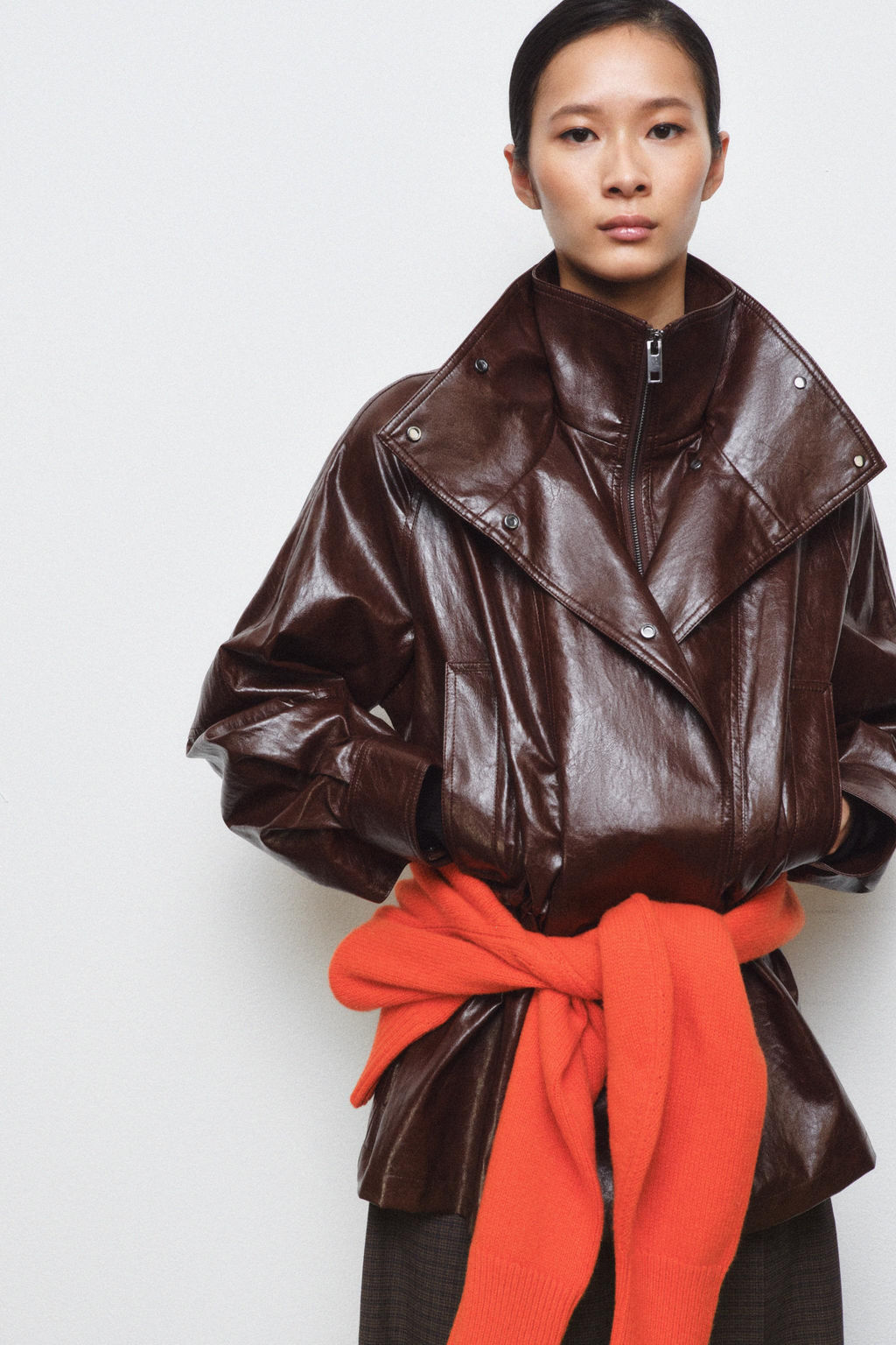 ZW COLLECTION FAUX LEATHER JACKET - Zara фото 4