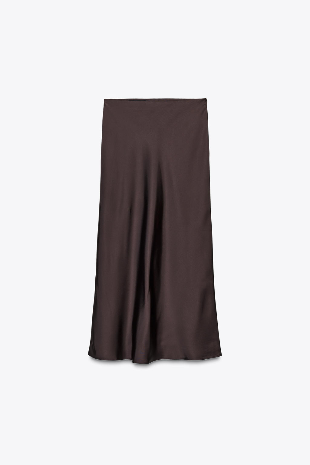FALDA MIDI SATINADA / Berenjena oscuro - Zara фото 4