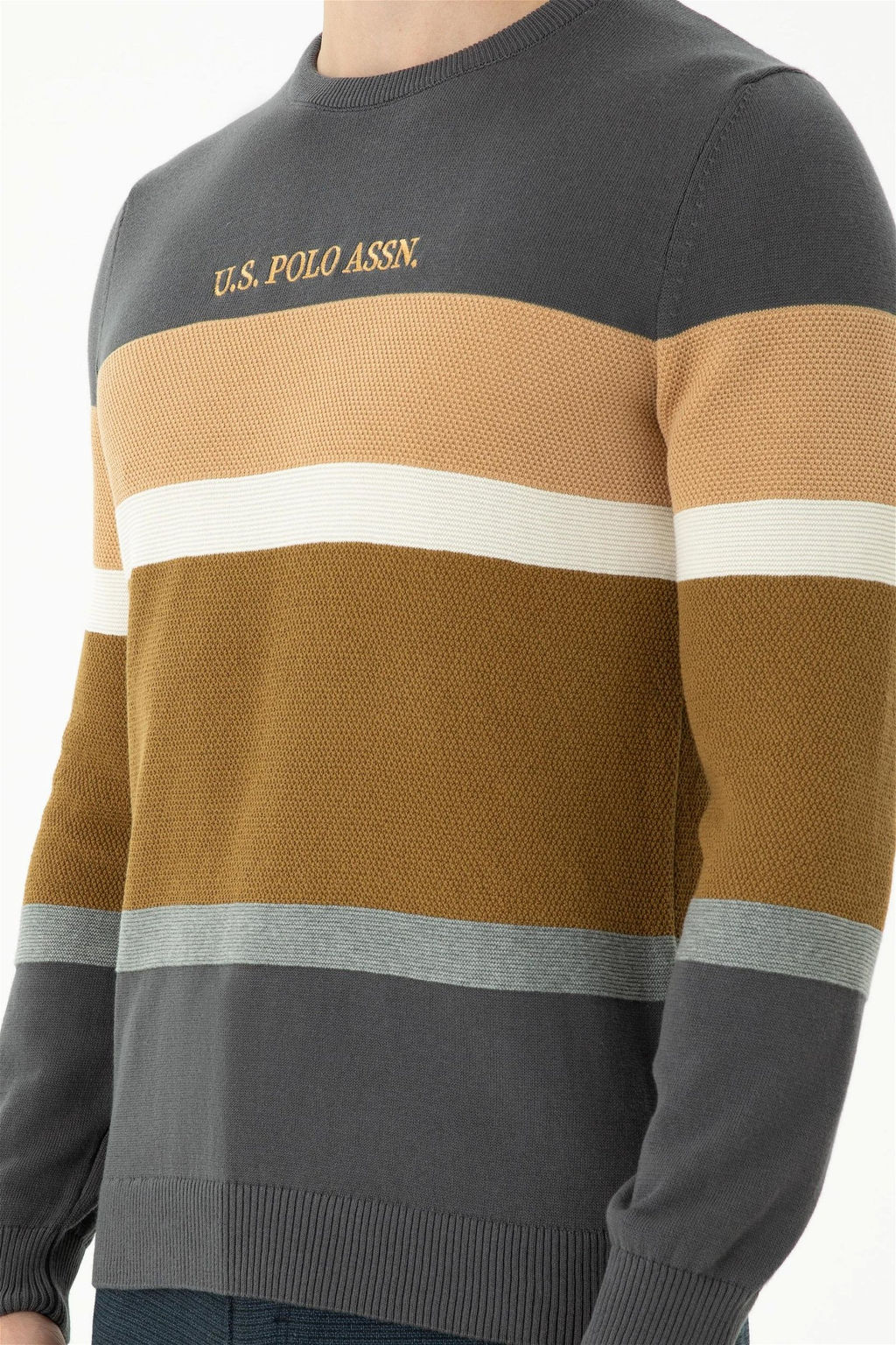 Мужской свитер антрацитового цвета - U.s. polo assn фото 13