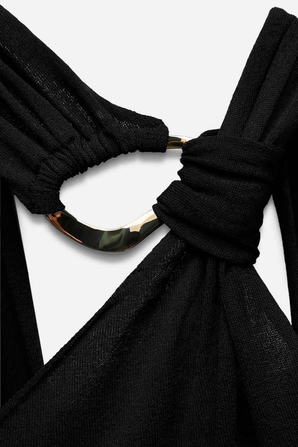 GOLD APPLIQUE KNOT TOP - Zara фото 3