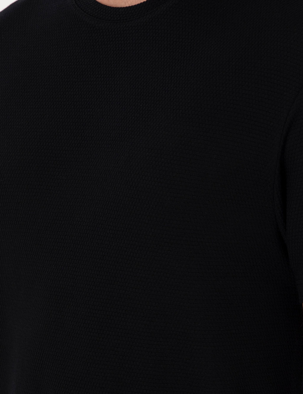 Siyah Slim Fit Basic Ti__rt