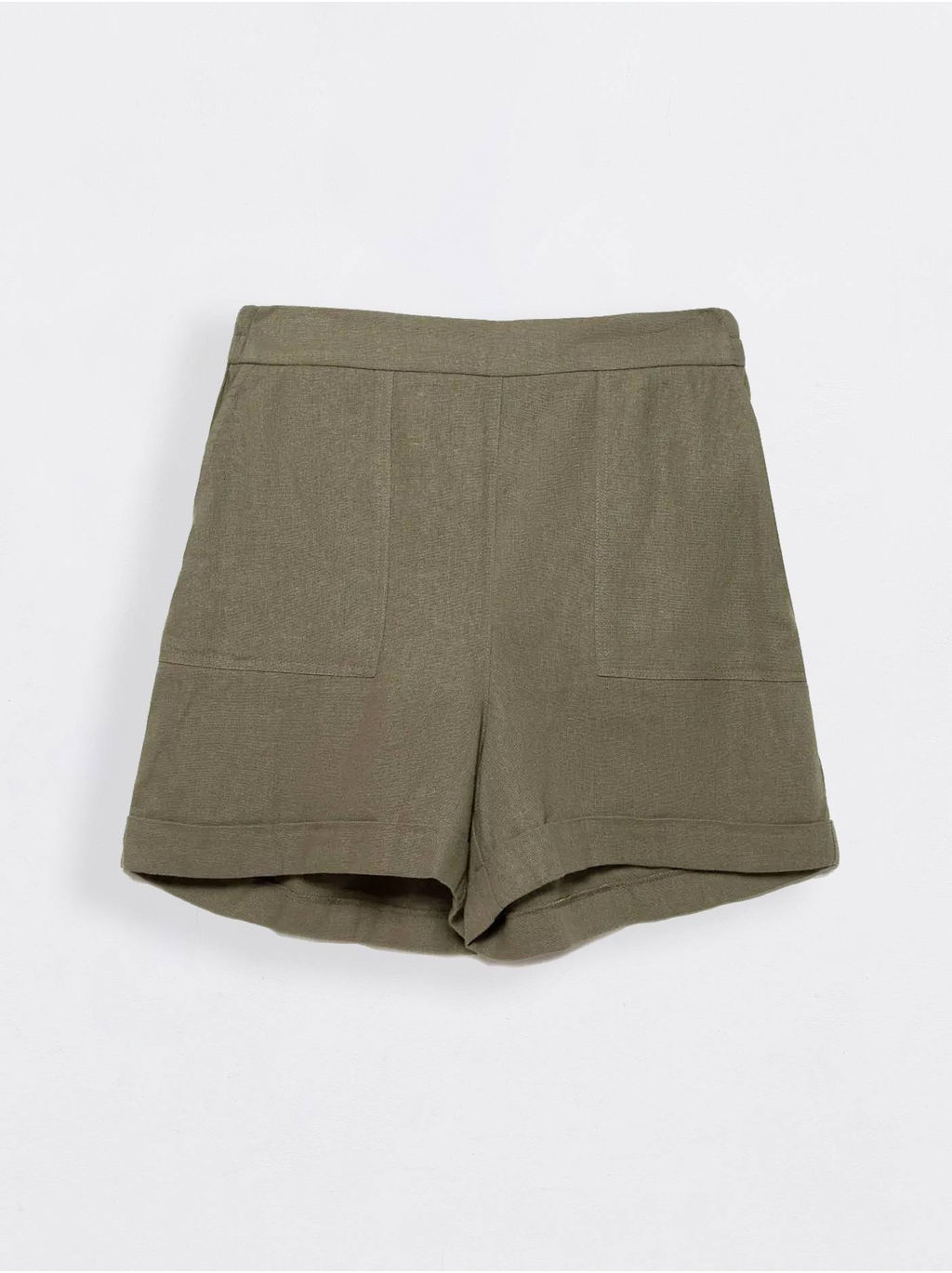 CONTE Шорты с высокой посадкой из премиального льна UTAH misty forest misty forest