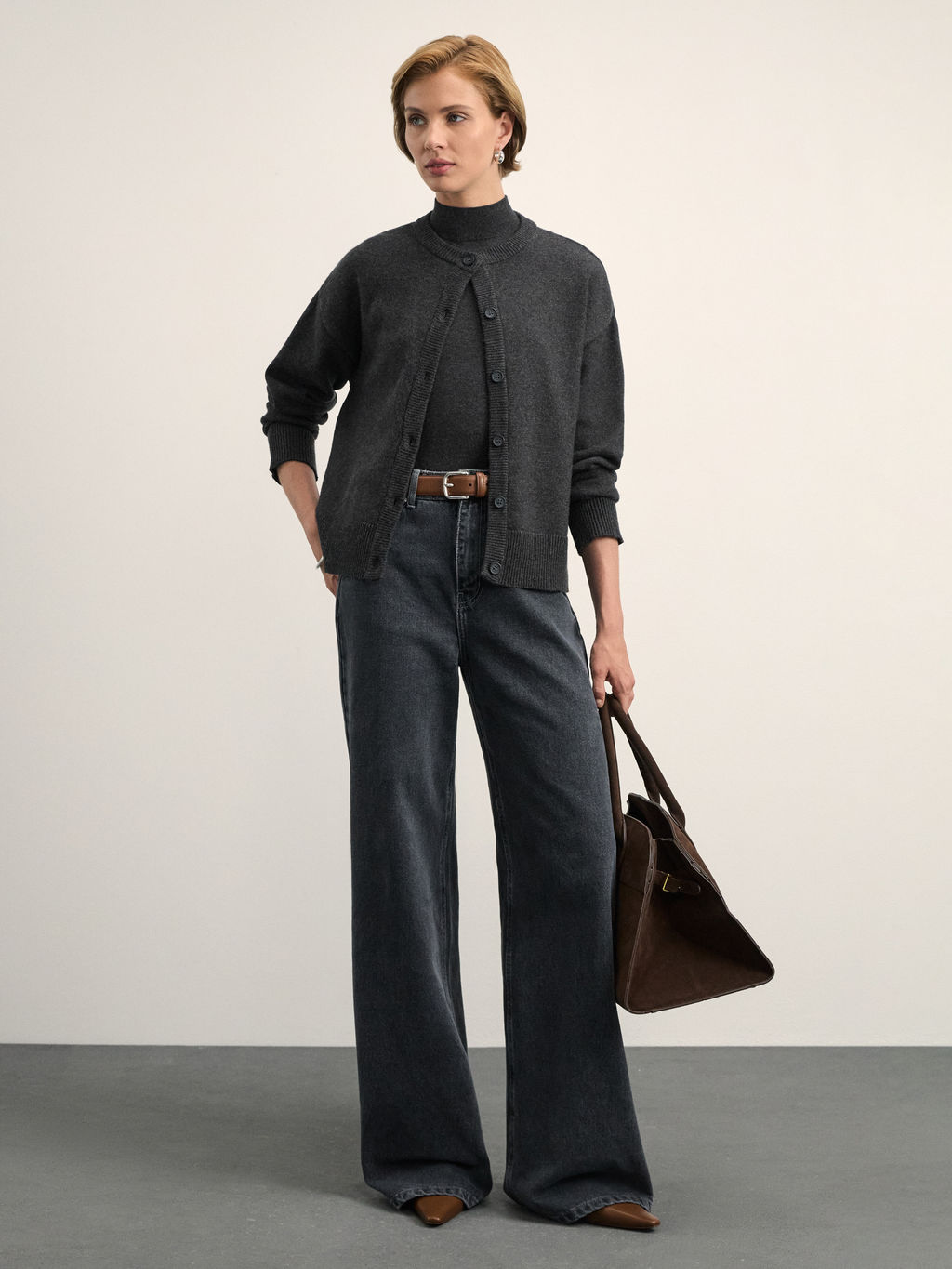 Джинсы wide leg с высокой посадкой / Zarina  фото 6