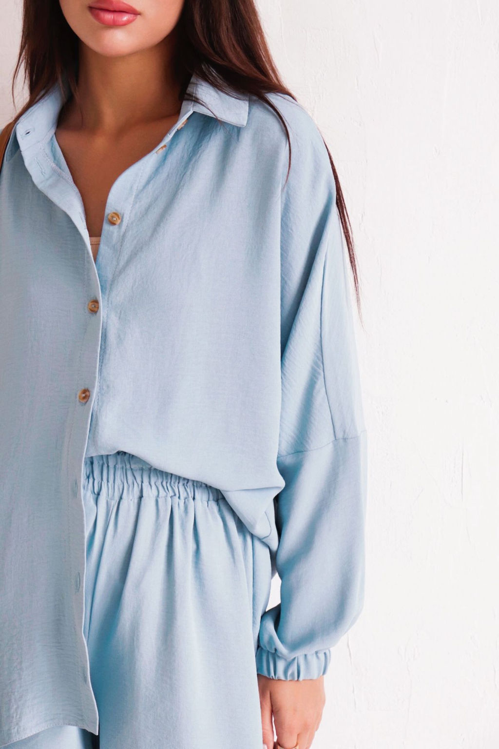 9650 Костюм в пижамном стиле голубой - Martichelli фото 18