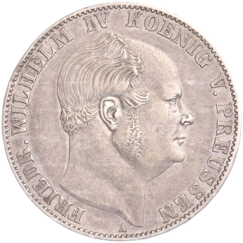 Монета 1 союзный талер 1861 года A Пруссия