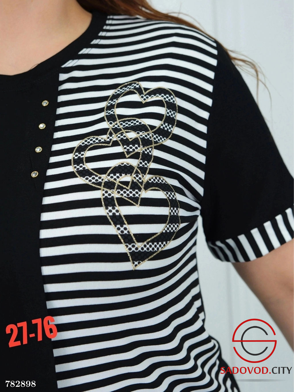 Женская футболка в полоску - Bruno фото 5