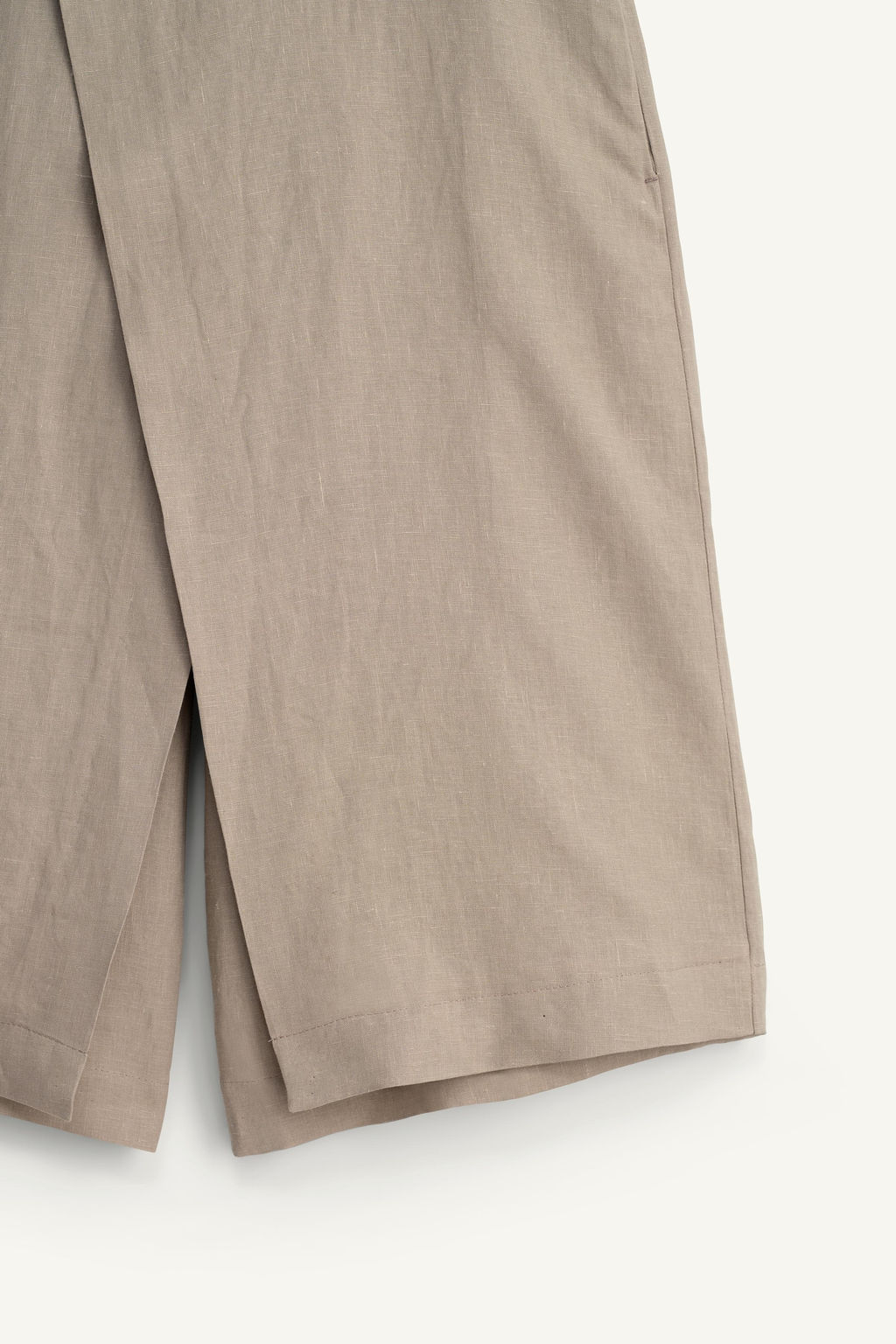 BERMUDA CRUZADA WIDE FIT 100% LINO / Beige - Zara фото 12