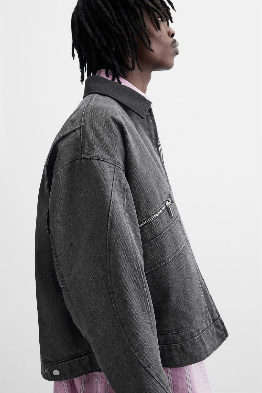 JACKET WITH CONTRAST COLLAR - Zara фото 6