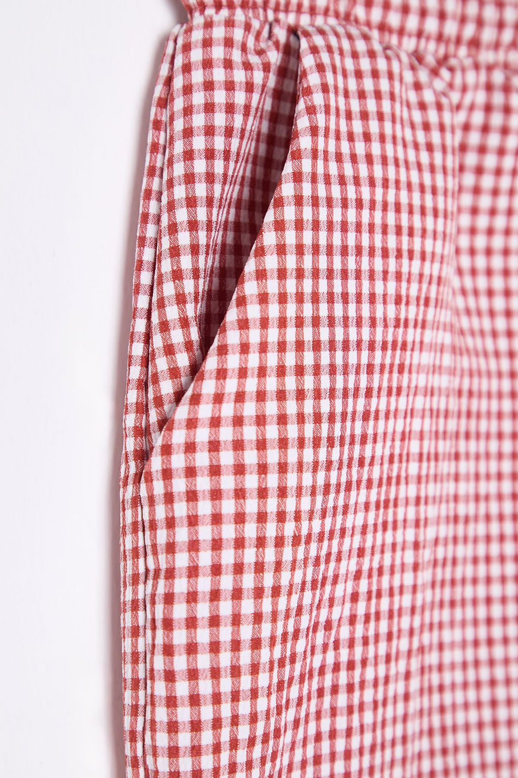 Trendyolmilla Kiremit Potikare Beli Lastikli Rahat Kesim Dokuma Sort & Bermuda TWOSS25SR00019  фото 7