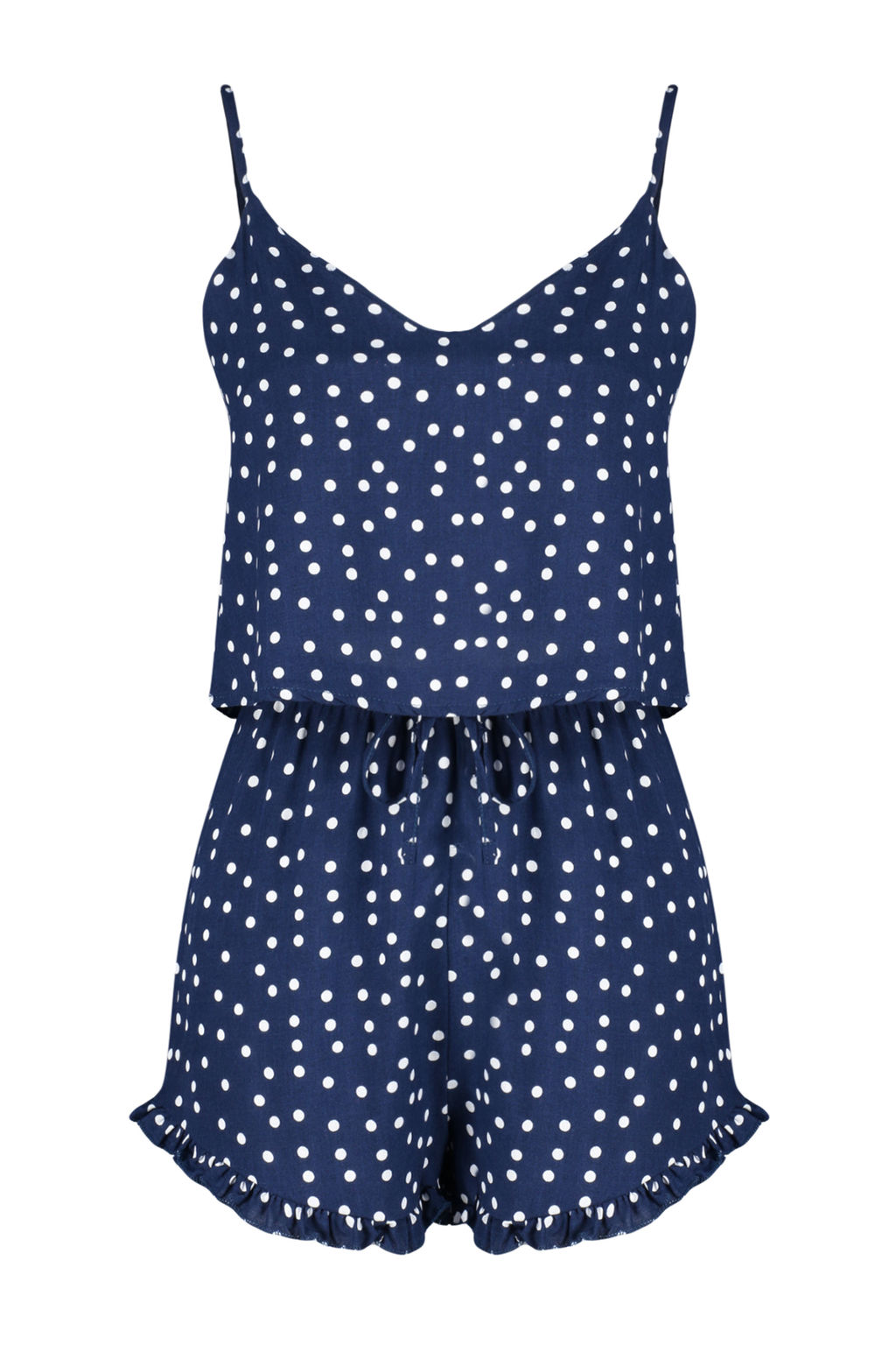 Trendyolmilla Beyaz Puantiyeli F?rf?r Detayl? Ip Ask?l? Viskon Sortlu Dokuma Pijama Tak?m? THMSS21PT0742 фото 20