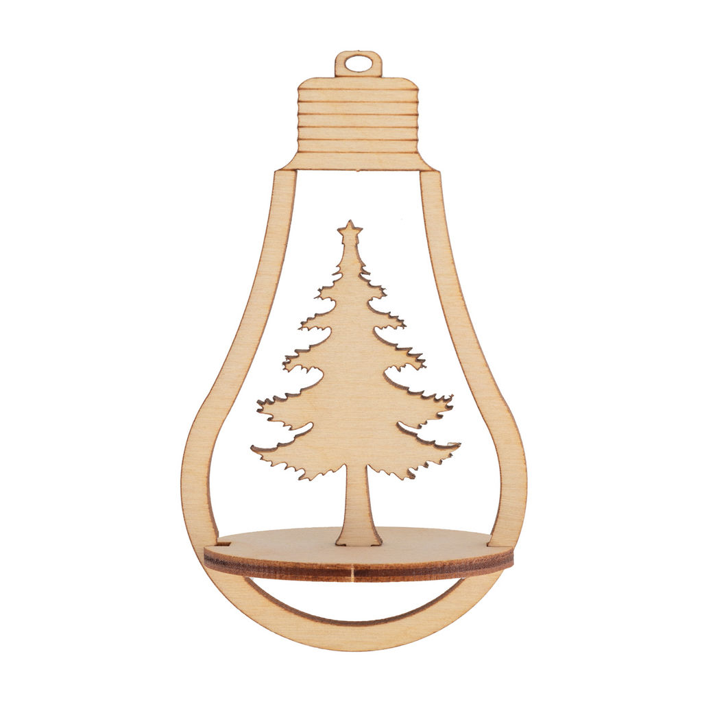 Заготовка для декорирования Mr. Carving КЛ-45 Подвеска объемная Лампочка фанера х 6 х 10 см лошадка  фото 2