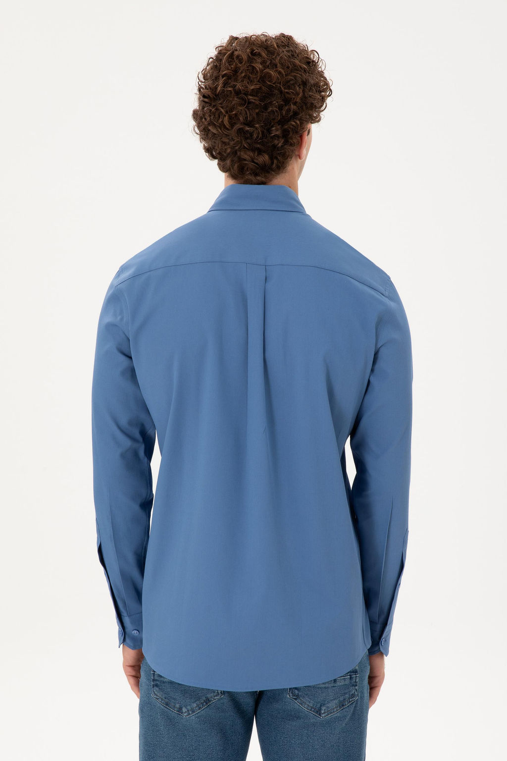 Мужская темно-синяя рубашка с длинным рукавом Неожиданная скидка в корзине - U.s. polo assn фото 5