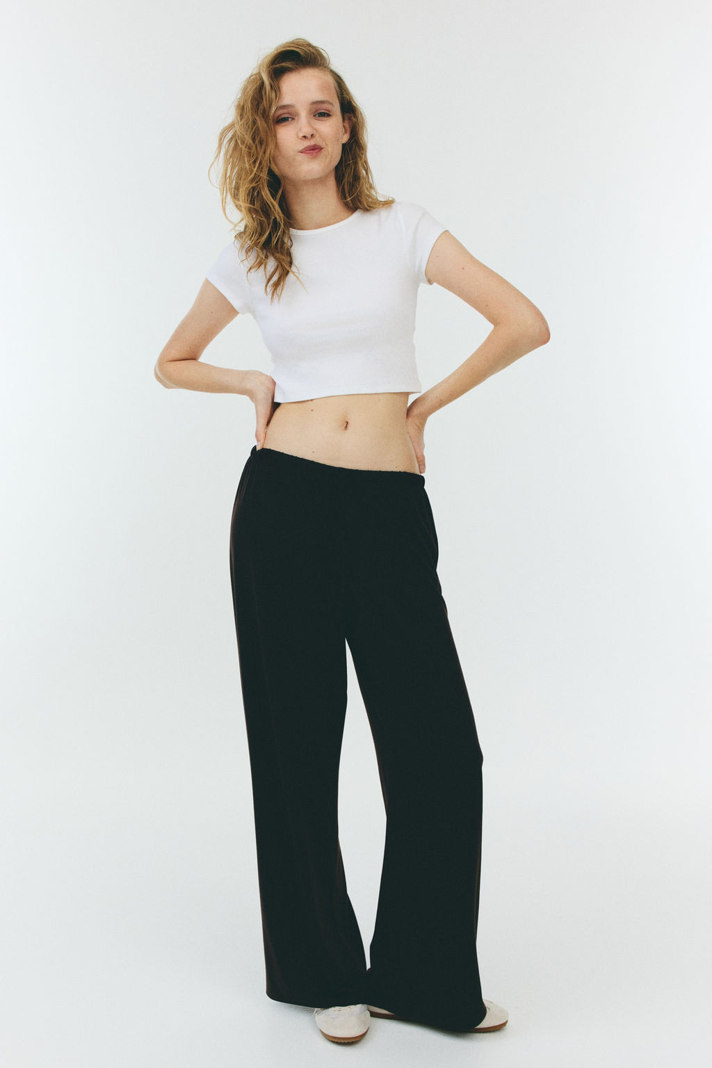 Pantal?n recto con cord?n de ajuste - H&m фото 5