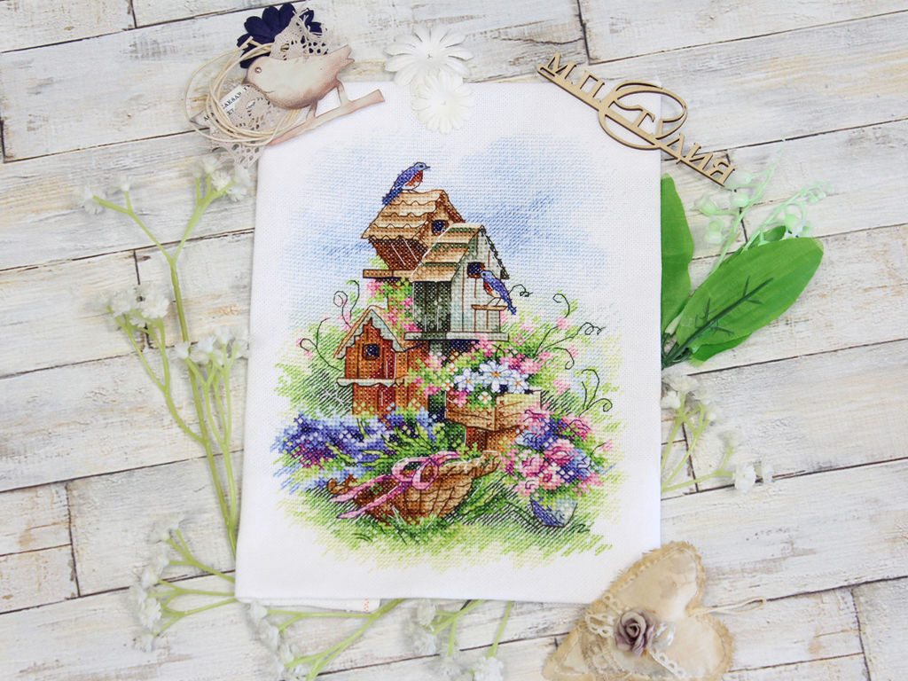 Набор для вышивания М.П.Студия А-066 Весёлые соседи 21 х 16 см