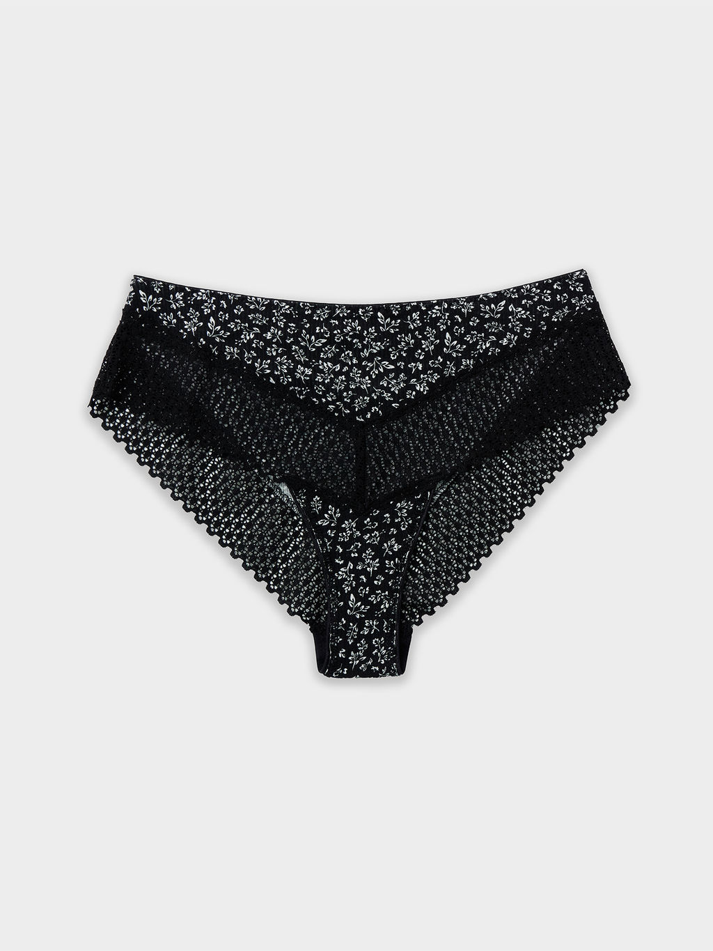 Цена за 2 штуки! Трусы женские слипы черные с листиками - Mark formelle фото 8