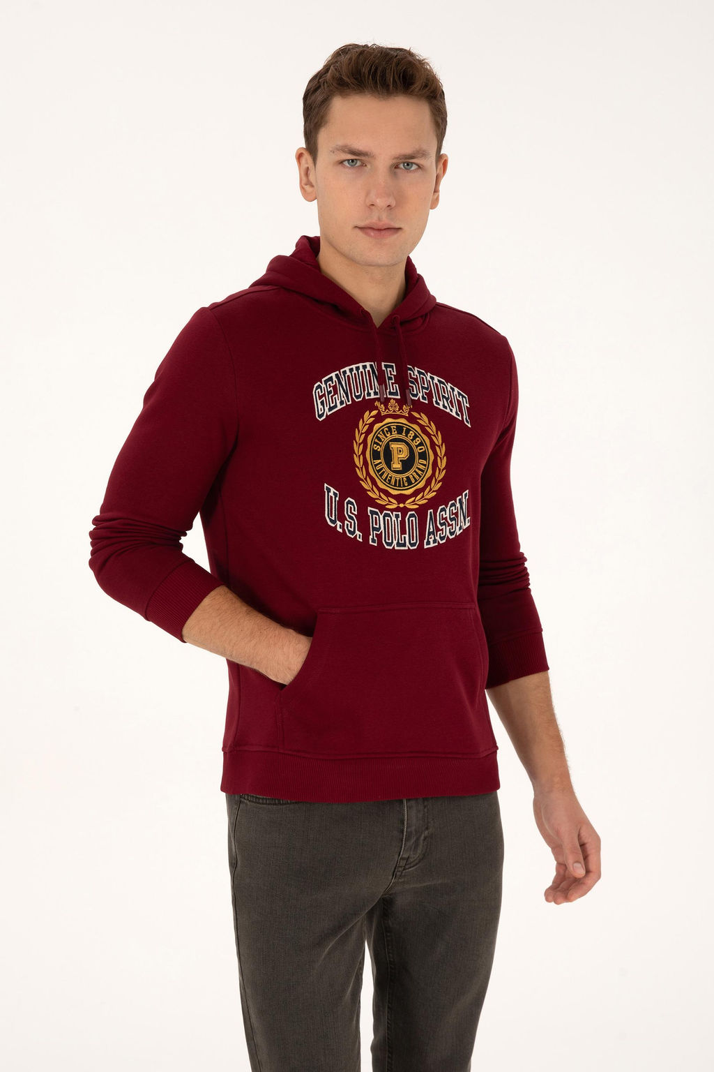 Erkek Bordo Sweatshirt
