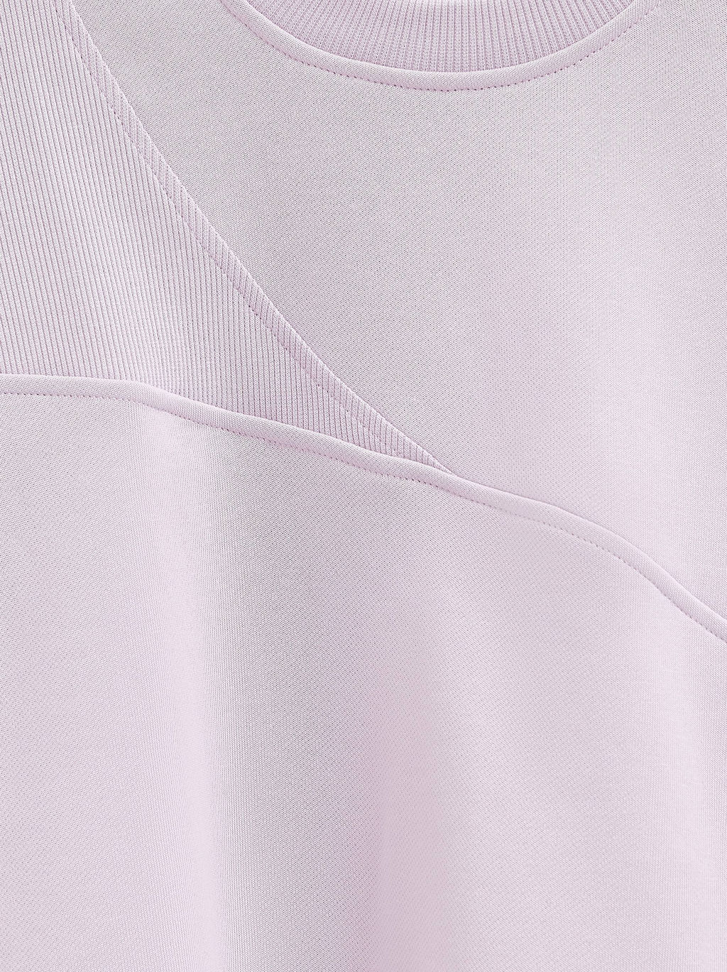 CONTE Комбинированная футболка из футера c вставками в рубчик LD 2573 lavender