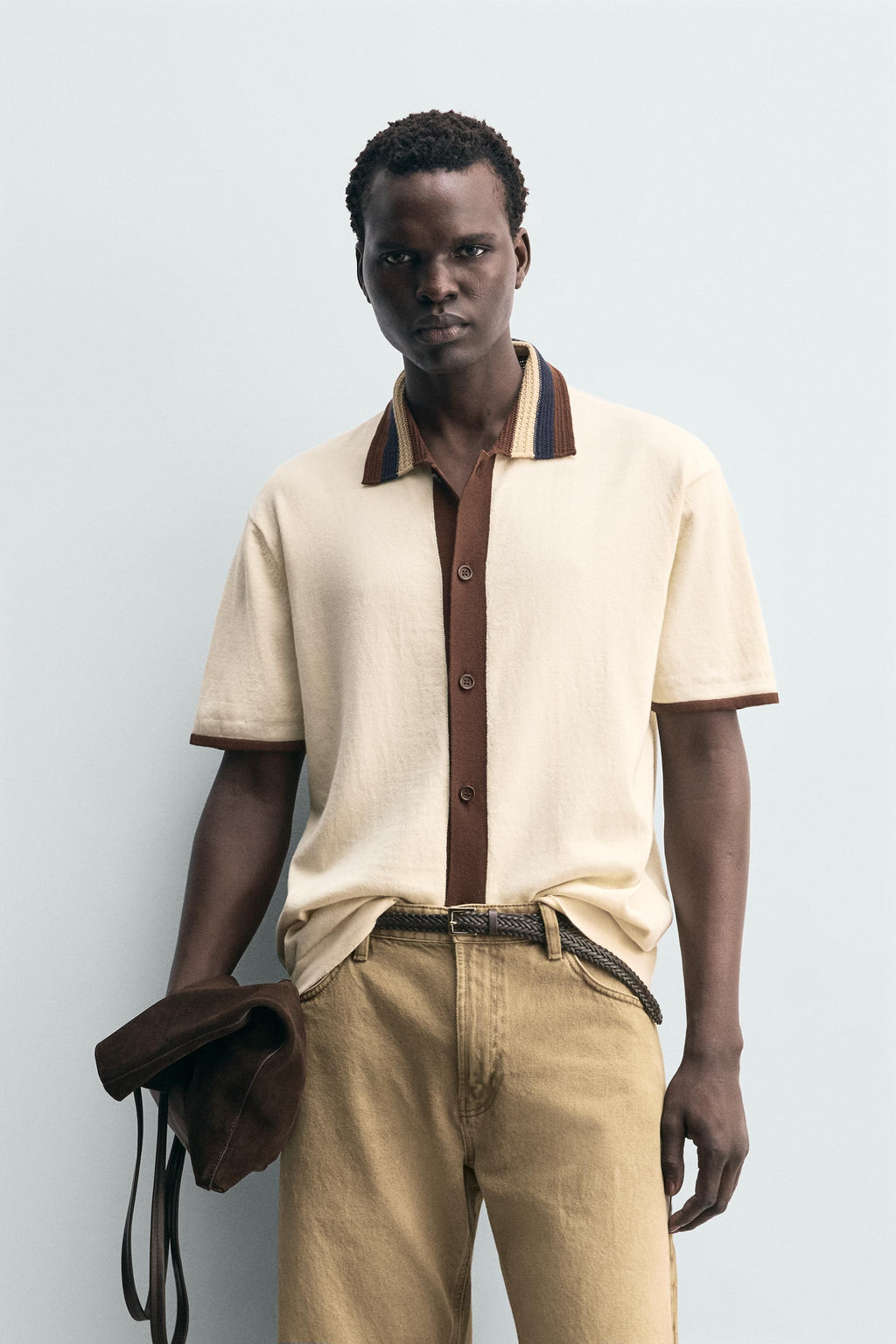 CONTRAST KNIT SHIRT - Zara фото 9