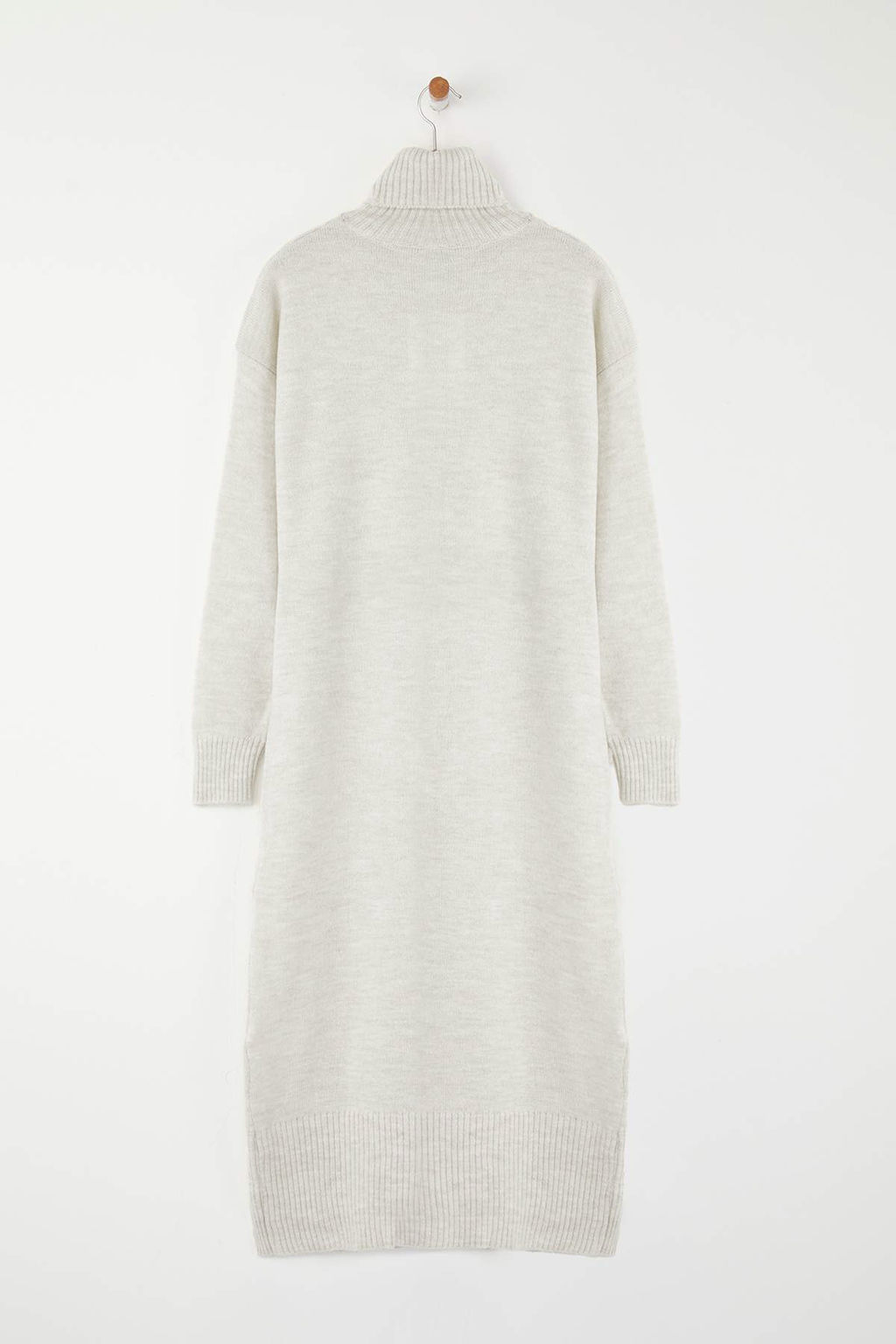 Tas*001 Ic Gostermeyen Maxi Genis Kal?p Yumusak Dokulu Duz Triko Elbise TWOAW24EL00056