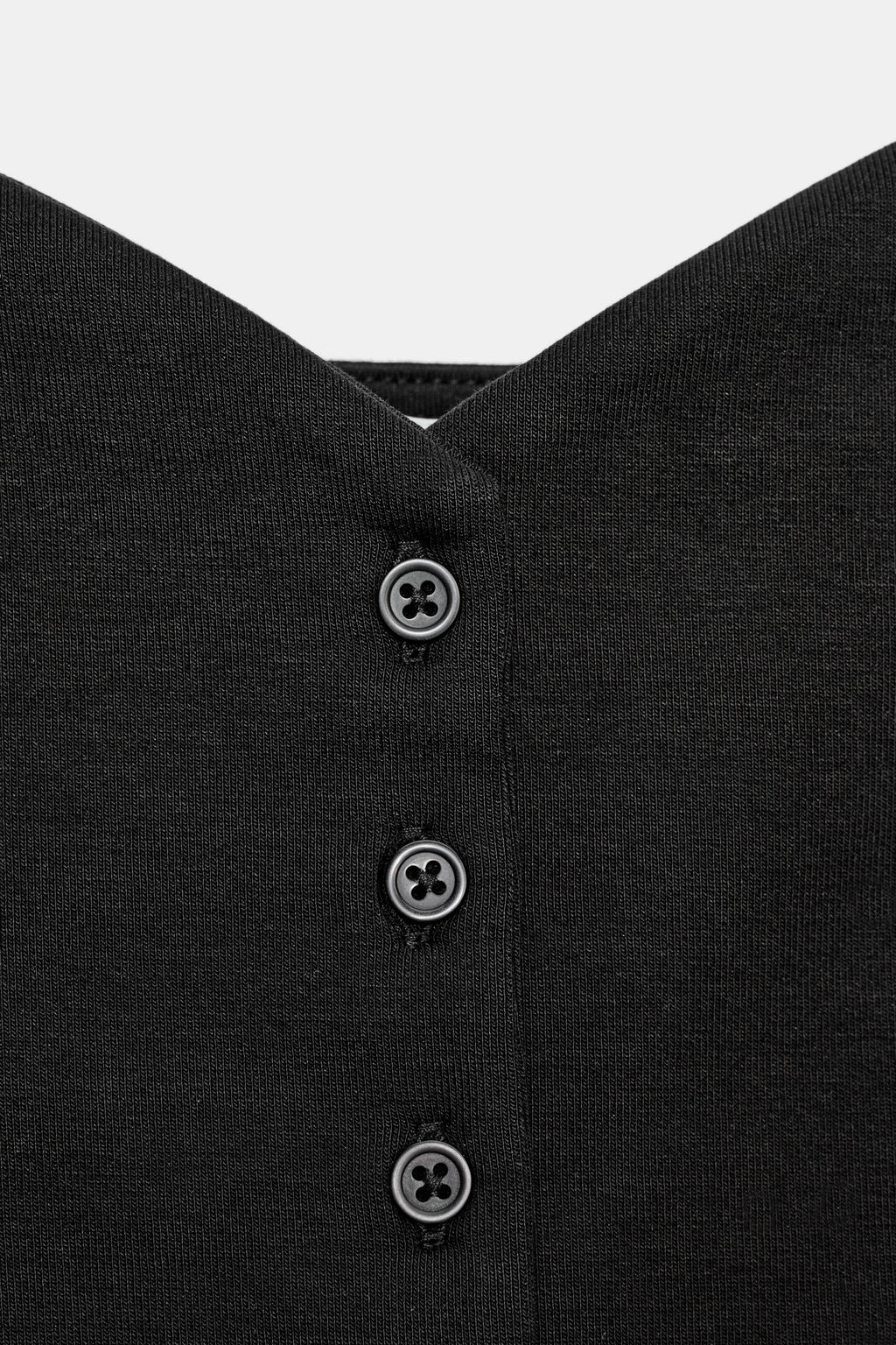 TOP ESCOTE CORAZ?N BOTONES / Negro - Zara фото 9