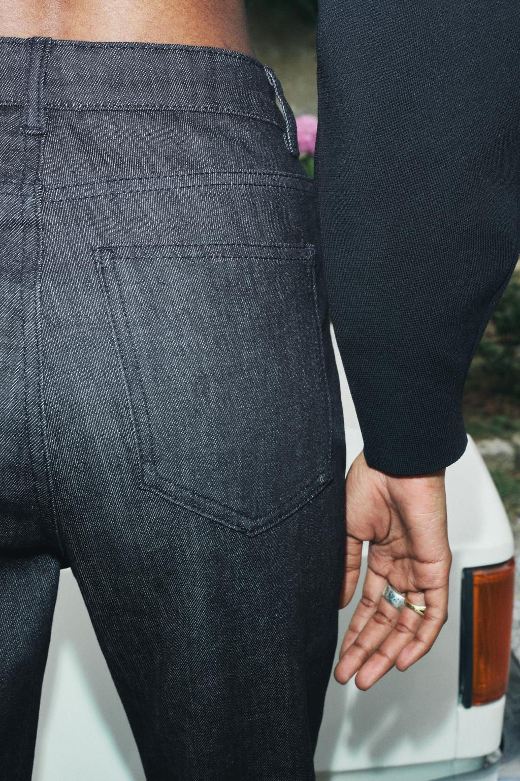 ZW COLLECTION SLIM FIT MID-RISE JEANS - Zara фото 6