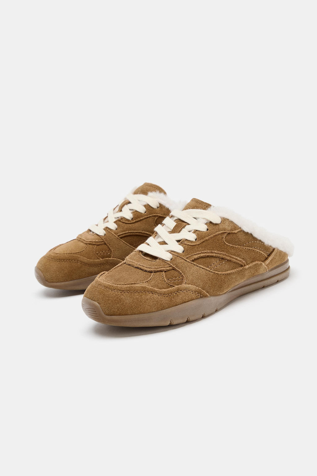 SLINGBACK TRAINERS WITH FAUX FUR - Zara фото 3