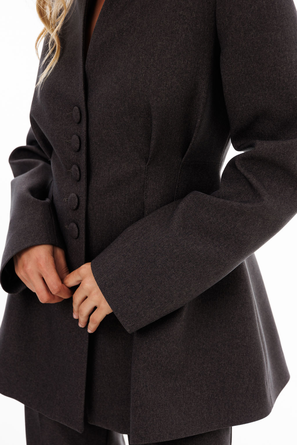 Жакет Eola 2924 из полиэстера и вискозы X-образного силуэта  фото 6