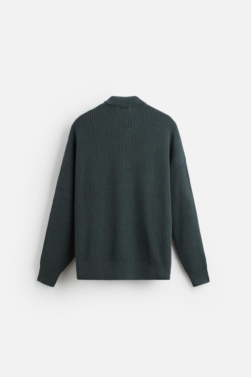 PURL KNIT POLO SHIRT - Zara фото 7