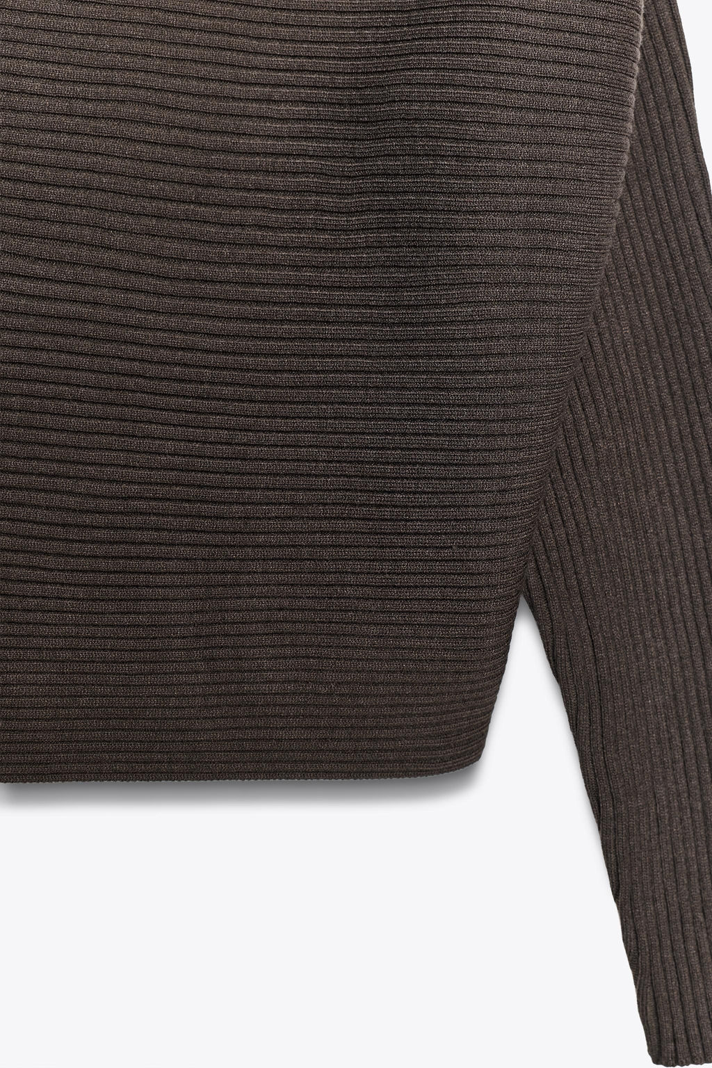 ASYMMETRIC RIB KNIT TOP - Zara фото 7