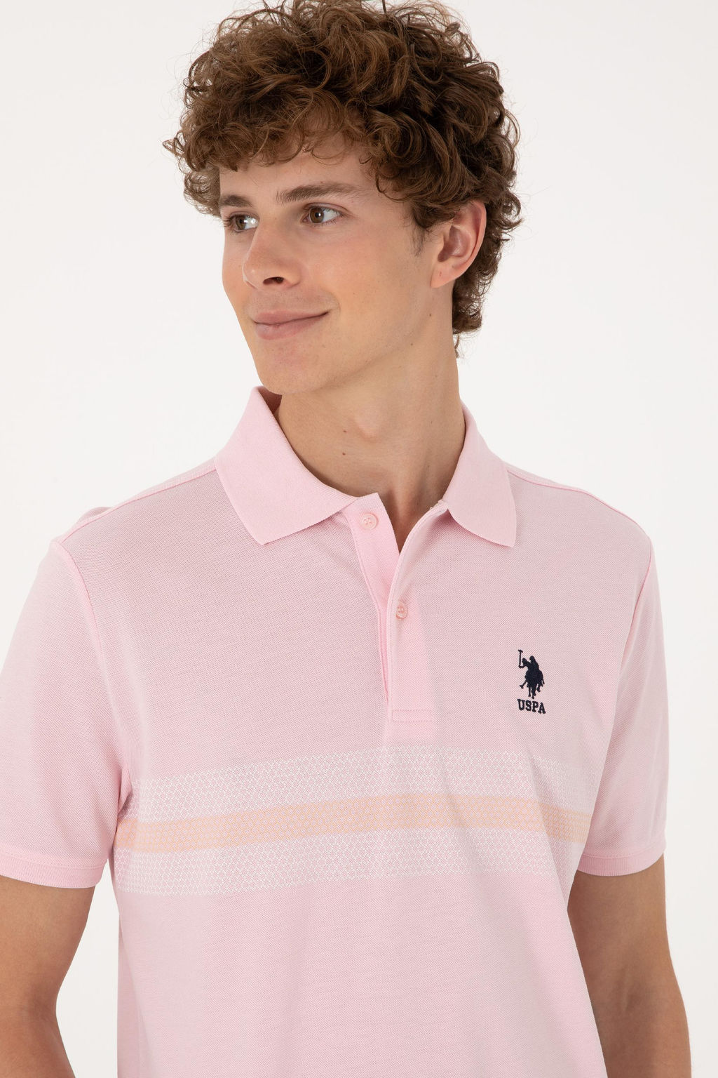 Erkek Regular Fit Polo Yaka A__k Pembe Ti__rt Sepette S_rpriz _ndirim - U.s. polo assn фото 2