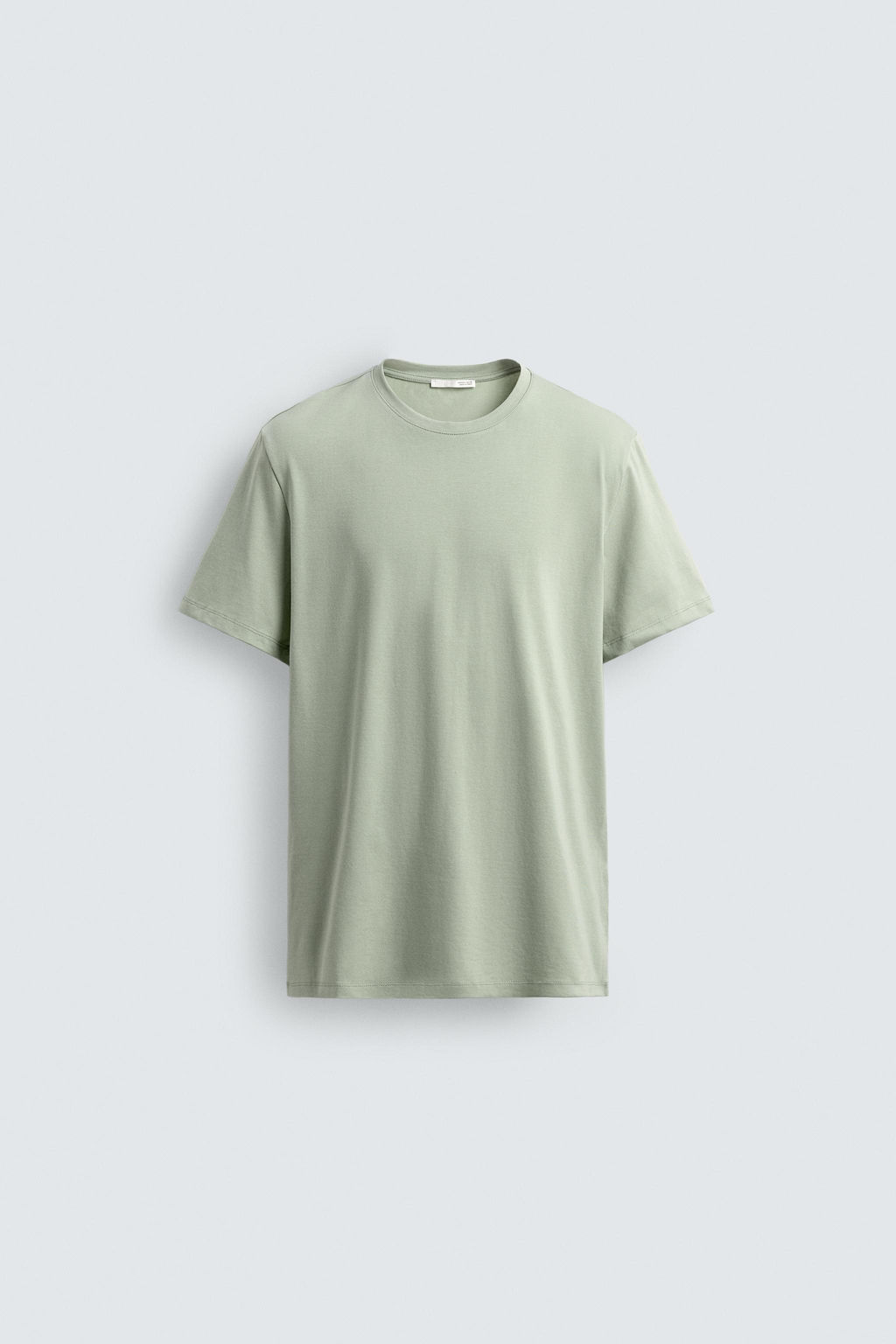CAMISETA SLIM FIT B?SICA /01 / Verde claro - Zara фото 3